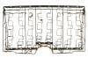 Rear Seat - Upper Frame Asembly - Convertible - Used ~ 1971 - 1973 Mercury Cougar / 1971 - 1973 Ford Mustang 1971,1971 cougar,1971 mustang,1972,1972 cougar,1972 mustang,1973,1973 cougar,1973 mustang,D1W,D1Z,D2W,D2Z,D3W,D3Z,back,convertible seat,core,cougar,ford,ford mustang,mercury,mercury cougar,mustang,rear,seat frame,upper,used,frame,12917