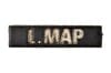 Center Dash Bezel Plaque - Left Map - XR7 - Used ~ 1967 - 1968 Mercury Cougar   1967,1967 cougar,1968,1968 cougar,C7W,C8W,bezel,center,cougar,dash,identifier,identify,indicator,knob,left,map,mercury,mercury cougar,name,plaque,plate,switch,tag,toggle,used,label,xr7,13-1116