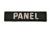 Center Dash Bezel Plaque - Panel - XR7 - Used ~ 1967 - 1968 Mercury Cougar  1967,1967 cougar,1968,1968 cougar,C7W,C8W,bezel,center,cougar,dash,identifier,identify,indicator,knob,panel,mercury,mercury cougar,name,plaque,plate,switch,tag,toggle,used,label,xr7,13-1119