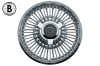 Spinner Hubcap - Wheel Cover - Black Center - Wire Spoke - Grade B - Used ~ 1967 Mercury Cougar