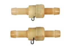 Headlight - Quick Disconnect Fittings - Pair - Used ~ 1970 Mercury Cougar  1970,1970 cougar,D0W,connect,cougar,fitting,fittings,headlight,mercury,mercury cougar,pair,plastic,quick,used,white,driver,drivers,driver