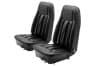 Interior Seat Upholstery - Vinyl - XR7 - Coupe / Convertible - BLACK - Front Set - Repro ~ 1970 Mercury Cougar