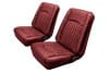 Interior Seat Upholstery - Vinyl - XR7 - DARK RED - Front Set - Repro ~ 1967 Mercury Cougar