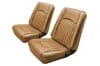 Interior Seat Upholstery - Vinyl - XR7 - SADDLE - Front Set - Repro ~ 1967 Mercury Cougar 1967,1967 cougar,c7w,cougar,front,interior,kit,mercury,mercury cougar,new,only,repro,reproduction,saddle,seat,upholstery,vinyl,xr7,14579