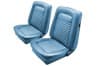 Interior Seat Upholstery - Vinyl - Standard - BLUE - Front Set - Repro ~ 1968 Mercury Cougar 1968,1968 cougar,blue,c8w,cougar,front,interior,kit,mercury,mercury cougar,new,only,repro,reproduction,seat,standard,upholstery,vinyl,14635