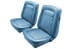 Interior Seat Upholstery - Vinyl - Standard - BLUE - Front Set - Repro ~ 1968 Mercury Cougar 2000983,68stdvinylkit-1b -fo,68stdvinylkit-1b-fo 1968,1968 cougar,blue,c8w,cougar,front,interior,kit,mercury,mercury cougar,new,only,repro,reproduction,seat,standard,upholstery,vinyl,14635