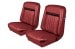 Interior Seat Upholstery - Vinyl - Decor - DARK RED - Front Set - Repro ~ 1968 Mercury Cougar 2000994,68decore-2d -fo,68decore-2d-fo 1968,1968 cougar,bucket,c8w,cougar,dark,decor,front,interior,kit,mercury,mercury cougar,new,only,red,repro,reproduction,seat,upholstery,vinyl,14646