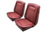 Interior Seat Upholstery - Vinyl - Standard - DARK RED - Front Set - Repro ~ 1968 Mercury Cougar 1968,1968 cougar,c8w,cougar,dark,front,interior,kit,mercury,mercury cougar,new,only,red,repro,reproduction,seat,standard,upholstery,vinyl,cover,14647