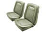 Interior Seat Upholstery - Vinyl - Standard - LIGHT IVY GOLD / LIGHT GREEN - Front Set - Repro ~ 1968 Mercury Cougar 1968,1968 cougar,c8w,cougar,front,gold,interior,ivy,kit,light,mercury,mercury cougar,new,only,repro,reproduction,seat,standard,upholstery,vinyl,14655