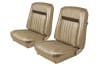 Interior Seat Upholstery - Vinyl - Decor - NUGGET GOLD - Front Set - Repro ~ 1968 Mercury Cougar 1968,1968 cougar,bucket,c8w,cougar,decor,front,gold,interior,kit,mercury,mercury cougar,new,nugget,only,repro,reproduction,seat,upholstery,vinyl,cover,14659