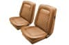 Interior Seat Upholstery - Vinyl - Standard - SADDLE - Front Set - Repro ~ 1968 Mercury Cougar 1968,1968 cougar,c8w,cougar,front,interior,kit,mercury,mercury cougar,new,only,repro,reproduction,saddle,seat,standard,upholstery,vinyl,14670