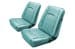 Interior Seat Upholstery - Vinyl - XR7 - AQUA - Front Set - Repro ~ 1968 Mercury Cougar 2001037,68xrvinyl-6k -fo,68xrvinyl-6k-fo 1968,1968 cougar,aqua,c8w,cougar,front,interior,kit,mercury,mercury cougar,new,only,repro,reproduction,seat,upholstery,vinyl,xr7,14689