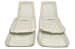 Interior Seat Upholstery - Leather - XR7 - PARCHMENT / OFF-WHITE - Front Set - Repro ~ 1968 Mercury Cougar 522682,100022682 1968,1968 cougar,c8w,cougar,front,interior,kit,leather,mercury,mercury cougar,new,only,parchment,repro,reproduction,upholstery,xr7,10764