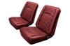 Interior Seat Upholstery - Vinyl - XR7 - DARK RED - Front Set - Repro ~ 1968 Mercury Cougar 1968,1968 cougar,c8w,cougar,dark,front,interior,kit,mercury,mercury cougar,new,only,red,repro,reproduction,seat,upholstery,vinyl,xr7,14716