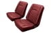 Interior Seat Upholstery - Vinyl - XR7 - DARK RED - Front Set - Repro ~ 1968 Mercury Cougar 2001064,68xrvinyl-6d -fo,68xrvinyl-6d-fo 1968,1968 cougar,c8w,cougar,dark,front,interior,kit,mercury,mercury cougar,new,only,red,repro,reproduction,seat,upholstery,vinyl,xr7,14716