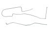 Fuel Line - Tank To Pump - Two Piece - 3/8 Inch Fittings - OE STEEL - Repro ~ 1969 - Early 1970 Mercury Cougar 1969,1970,1970 Cougar,1969 cougar,c9w,cougar,fittings,fuel,inch,line,mercury,mercury cougar,new,piece,pump,repro,reproduction,steel,tank,two,14770