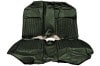 Interior Seat Upholstery - Vinyl - XR7 - w/ Comfortweave Inserts - DARK IVY GOLD / DARK GREEN - Rear Seat - Repro ~ 1968 Mercury Cougar 1968,1968 cougar,c8w,comfort,comfortweave,cougar,gold,inserts,interior,ivy,kit,knitted,dark,mercury,mercury cougar,new,only,rear,repro,reproduction,seat,upholstery,vinyl,weave,xr7,back,seat,14795
