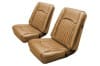Interior Seat Upholstery - Vinyl - XR7 - SADDLE - Front Set - Repro ~ 1968 Mercury Cougar 1968,1968 cougar,c8w,cougar,front,interior,kit,mercury,mercury cougar,new,only,repro,reproduction,saddle,seat,upholstery,vinyl,xr7,14888