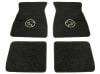 Floor Mats - BLACK Carpet - Cougar Head Logo - NEW ~ 1967 - 1973 Mercury Cougar 1967,1967 cougar,1968,1968 cougar,1969,1969 cougar,1970,1970 cougar,1971,1971 cougar,1972,1972 cougar,1973,1973 cougar,black,c7w,c8w,c9w,carpet,cougar,d0w,d1w,d2w,d3w,floor,head,logo,mats,mercury,mercury cougar,new,script,white,14933