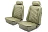 Interior Seat Upholstery - Vinyl - Standard - Coupe - LIGHT IVY GOLD / LIGHT GREEN - Front Set - Repro ~ 1969 Mercury Cougar