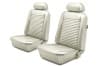Interior Seat Upholstery - Vinyl - Standard - Coupe - WHITE - Front Set - Repro ~ 1969 Mercury Cougar