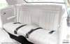 Interior Seat Upholstery - Vinyl - XR7 - Coupe - WHITE - w/ Comfortweave Insert - Rear Seat - Repro ~ 1969 Mercury Cougar 1969,1969 cougar,c9w,comfort,comfortweave,cougar,coupe,insert,interior,kit,knitted,mercury,mercury cougar,new,rear,repro,reproduction,seat,upholstery,vinyl,weave,white,xr7,back,seat,14994