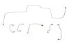Brake Line Set - w/ Power Front Brake Disc - Set of 6 - LATE - OE STEEL - Repro ~ 1967 Mercury Cougar / 1967 Ford Mustang 1967,1967 cougar,brake,c7w,cougar,disc,front,late,line,material,mercury,mercury cougar,new,original,power,production,repro,reproduction,set,steel,break,15044