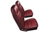 Interior Seat Upholstery - Vinyl - Standard - Coupe / Convertible - DARK RED - Front Set - Repro ~ 1970 Mercury Cougar / 1970 Ford Mustang 1970,1970 mustang,D0Z,ford,ford mustang,mustang,1970,1970 cougar,convertible,cougar,coupe,d0w,dark,front,interior,kit,mercury,mercury cougar,new,only,red,repro,reproduction,set,standard,upholstery,vinyl,xr7,x,r,7,15058