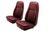 Interior Seat Upholstery - Vinyl - Decor - w/ Comfortweave Inserts - Coupe / Convertible - DARK RED - Front Set - Repro ~ 1970 Mercury Cougar 1970,1970 cougar,comfort,comfort weave,comfortweave,cougar,d0w,dark red,interior,knitted,mercury,mercury cougar,red,upholstery,vinyl,vinyl interior,weave,xr7,x,r,7,cover,15077