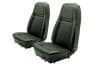 Interior Seat Upholstery - Vinyl - Decor - w/ Comfortweave Inserts - Coupe / Convertible - MEDIUM GREEN - Front Set - Repro ~ 1970 Mercury Cougar 1970,1970 cougar,comfort,comfort weave,comfortweave,cougar,d0w,decor,knitted,medium green,mercury,mercury cougar,vinyl interior upholstery,weave,15101
