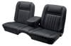 Interior Seat Upholstery - Vinyl - Standard / Decor - BLACK - Front Bench - Front Set - Repro ~ 1967 Mercury Cougar