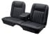 Interior Seat Upholstery - Vinyl - Standard / Decor - BLACK - Front Bench - Front Set - Repro ~ 1967 Mercury Cougar 2001523,67bench-2a -fo,67bench-2a-fo 1967,1967 cougar,bench,black,c7w,cougar,decor,front,interior,kit,mercury,mercury cougar,new,only,repro,reproduction,seat,standard,upholstery,vinyl,15169