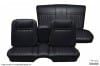 Interior Seat Upholstery - Vinyl - Standard / Decor - BLACK - Front Bench - Complete Set - Repro ~ 1967 Mercury Cougar 1967,1967 cougar,amp,bench,black,c7w,complete,cougar,decor,front,interior,kit,mercury,mercury cougar,new,rear,repro,reproduction,seat,standard,upholstery,vinyl,15170