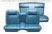 Interior Seat Upholstery - Vinyl - Standard / Decor - LIGHT BLUE - Front Bench - Complete Set - Repro ~ 1967 Mercury Cougar 2001527,67bench-2b -fo-ro,67bench-2b-fo-ro 1967,1967 cougar,amp,bench,blue,c7w,complete,cougar,decor,front,interior,kit,light,mercury,mercury cougar,new,rear,repro,reproduction,seat,standard,upholstery,vinyl,15173