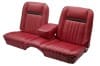 Interior Seat Upholstery - Vinyl - Standard / Decor - RED - Front Bench - Front Set - Repro ~ 1967 Mercury Cougar