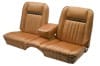 Interior Seat Upholstery - Vinyl - Standard / Decor - SADDLE - Front Bench - Front Set - Repro ~ 1967 Mercury Cougar