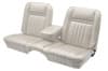 Interior Seat Upholstery - Vinyl - Standard / Decor - PARCHMENT / OFF-WHITE - Front Bench - Front Set - Repro ~ 1968 Mercury Cougar 1968,1968 cougar,bench,c8w,cougar,decor,front,interior,kit,mercury,mercury cougar,new,only,parchment,repro,reproduction,seat,standard,upholstery,vinyl,white,18894