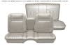 Interior Seat Upholstery - Vinyl - Standard / Decor - PARCHMENT / OFF-WHITE - Front Bench - Complete Set - Repro ~ 1967 Mercury Cougar 1967,1967 cougar,amp,bench,c7w,complete,cougar,decor,front,interior,kit,mercury,mercury cougar,new,parchment,rear,repro,reproduction,seat,standard,upholstery,vinyl,white,back,seat,15184