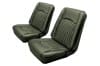 Interior Seat Upholstery - Vinyl - XR7 - DARK IVY GOLD / DARK GREEN - Front Set - Repro ~ 1967 Mercury Cougar 1967,1967 cougar,c7w,cougar,dark,front,gold,green,interior,ivy,kit,mercury,mercury cougar,new,only,repro,reproduction,seat,upholstery,vinyl,xr7,15185