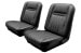 Interior Seat Upholstery - Vinyl - Standard / Decor - BLACK - Front Set - Repro ~ 1967 Mercury Cougar 2001550,67intkit-2a -fo,67intkit-2a-fo 1967,1967 cougar,black,bucket,c7w,cougar,decor,front,interior,kit,mercury,mercury cougar,new,only,repro,reproduction,seat,standard,upholstery,vinyl,15196