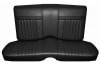 Interior Seat Upholstery - Vinyl - Standard / Decor - BLACK - Rear Seat - Repro ~ 1967 Mercury Cougar