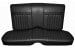 Interior Seat Upholstery - Vinyl - Standard / Decor - BLACK - Rear Seat - Repro ~ 1967 Mercury Cougar 2001552,67intkit-2a -ro,67intkit-2a-ro 1967,1967 cougar,black,c7w,cougar,decor,interior,kit,mercury,mercury cougar,new,only,rear,repro,reproduction,seat,standard,upholstery,vinyl,cover,back,seat,15198