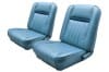 Interior Seat Upholstery - Vinyl - Standard / Decor - LIGHT BLUE - Front Set - Repro ~ 1967 Mercury Cougar