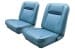 Interior Seat Upholstery - Vinyl - Standard / Decor - LIGHT BLUE - Front Set - Repro ~ 1967 Mercury Cougar 2001553,67intkit-2b -fo,67intkit-2b-fo 1967,1967 cougar,blue,bucket,c7w,cougar,decor,front,interior,kit,light,mercury,mercury cougar,new,only,repro,reproduction,seat,standard,upholstery,vinyl,15199