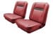 Interior Seat Upholstery - Vinyl - Standard / Decor - RED - Front Set - Repro ~ 1967 Mercury Cougar 2001556,67intkit-2d -fo,67intkit-2d-fo 1967,1967 cougar,bucket,c7w,cougar,decor,front,interior,kit,mercury,mercury cougar,new,only,red,repro,reproduction,seat,standard,upholstery,vinyl,15202