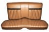 Interior Seat Upholstery - Vinyl - Standard / Decor - SADDLE - Rear Seat - Repro ~ 1967 Mercury Cougar
