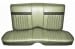 Interior Seat Upholstery - Vinyl - Standard / Decor - LIGHT IVY GOLD / LIGHT GREEN - Rear Seat - Repro ~ 1967 Mercury Cougar 2001564,67intkit-2g -ro,67intkit-2g-ro 1967,1967 cougar,c7w,cougar,decor,gold,interior,ivy,kit,light,mercury,mercury cougar,new,only,rear,repro,reproduction,seat,standard,upholstery,vinyl,back,seat,15210
