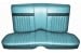 Interior Seat Upholstery - Vinyl - Standard / Decor - AQUA - Rear Seat - Repro ~ 1967 Mercury Cougar 2001567,67intkit-2k -ro,67intkit-2k-ro 1967,1967 cougar,aqua,c7w,cougar,decor,interior,kit,mercury,mercury cougar,new,only,rear,repro,reproduction,seat,standard,upholstery,vinyl,cover,back,seat,15213