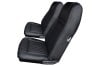 Interior Seat Upholstery - Vinyl - Eliminator - w/ Comfortweave Inserts - BLACK - Front Set - Repro ~ 1969 Mercury Cougar 1969,1969 cougar,black,c9w,comfort,comfort weave,comfortweave,cougar,eliminator,front,interior,kit,knitted,mercury,mercury cougar,new,only,repro,reproduction,upholstery,weave,15217