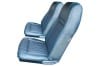 Interior Seat Upholstery - Vinyl - Eliminator - w/ Comfortweave Inserts - LIGHT BLUE - Front Set - Repro ~ 1969 Mercury Cougar 1969,1969 cougar,blue,c9w,comfort,comfort weave,comfortweave,cougar,eliminator,front,interior,kit,knitted,light,mercury,mercury cougar,new,only,repro,reproduction,upholstery,weave,15220
